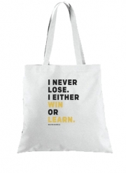 Tote Bag  Sac i never lose either i win or i learn Nelson Mandela