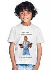 T-Shirt Garçon Chuck Norris Against Covid