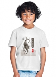 T-Shirt Garçon Deer Japan watercolor art