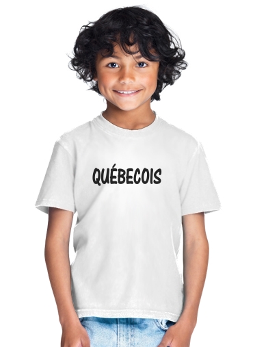 T-Shirt Garçon Drapeau Quebec Peinture