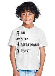 T-Shirt Garçon Eat Sleep Battle Royale Repeat