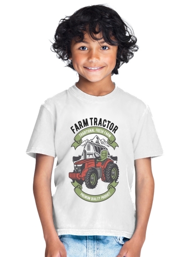 T-Shirt Garçon Tracteur dans la ferme