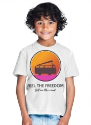 T-Shirt Garçon Feel The freedom on the road