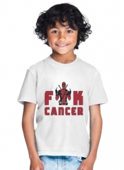 T-Shirt Garçon Fuck Cancer With Deadpool