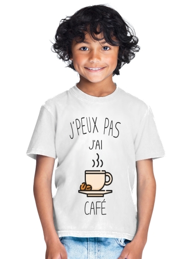 T-Shirt Garçon Je peux pas j'ai café
