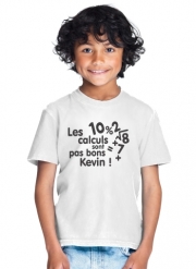 T-Shirt Garçon Les calculs ne sont pas bon Kevin - Prénom personnalisable