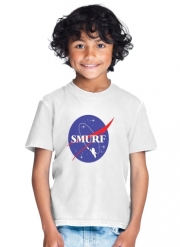 T-Shirt Garçon Nasa Parodie Smurfs in Space