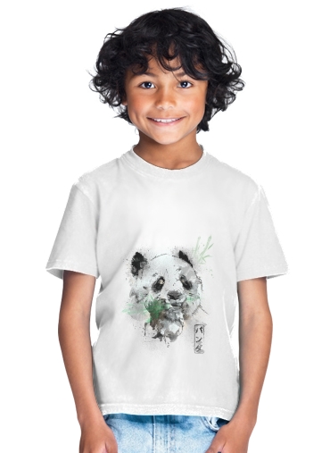 T-Shirt Garçon Panda Watercolor