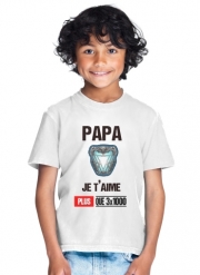 T-Shirt Garçon Papa je t'aime plus que 3x1000