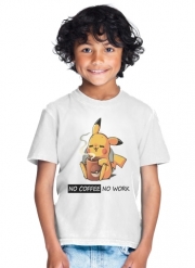 T-Shirt Garçon Pikachu Coffee Addict