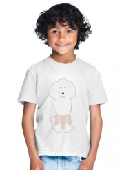T-Shirt Garçon Caniche blanc