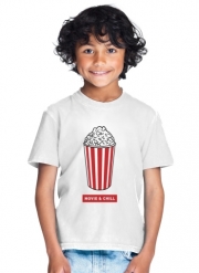 T-Shirt Garçon Popcorn movie and chill