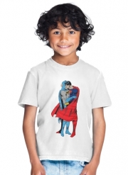 T-Shirt Garçon Superman And Batman Kissing For Equality