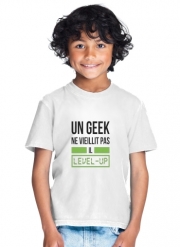 T-Shirt Garçon Un Geek ne vieillit pas il level up