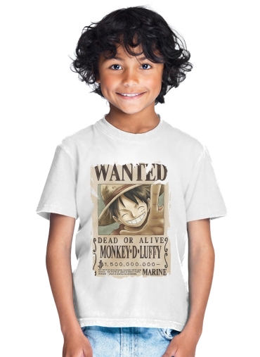 T-Shirt Garçon Wanted Luffy Pirate