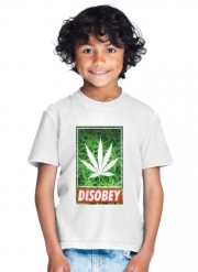 T-Shirt Garçon Weed Cannabis Disobey
