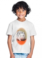 T-Shirt Garçon Hamster dalmatien blanc tacheté de noir