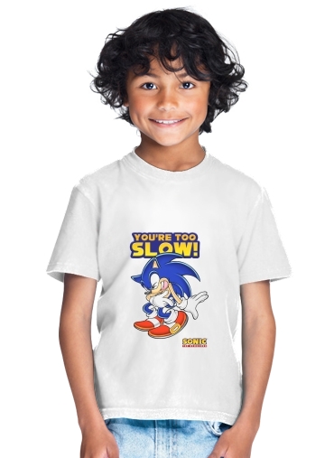 T-Shirt Garçon You're Too Slow - Sonic