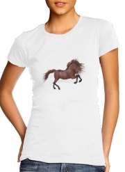 T-Shirt Manche courte cold rond femme A Horse In The Sunset