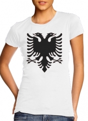 T-Shirt Manche courte cold rond femme Albanie Painting Flag