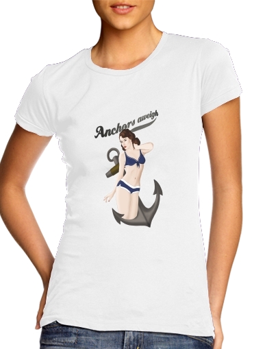 T-Shirt Manche courte cold rond femme Anchors Aweigh - Classic Pin Up
