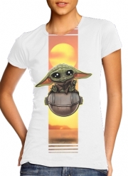 T-Shirt Manche courte cold rond femme Baby Yoda