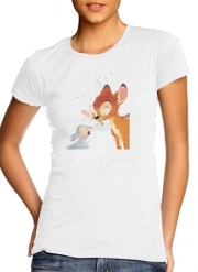 T-Shirt Manche courte cold rond femme Bambi Art Print