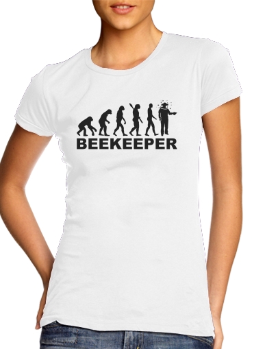 T-Shirt Manche courte cold rond femme Evolution de l'apiculteur Cadeau