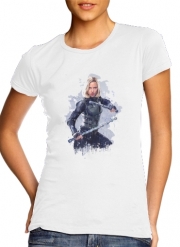 T-Shirt Manche courte cold rond femme Black Widow Watercolor art