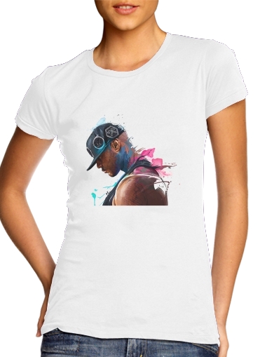 T-Shirt Manche courte cold rond femme Booba Fan Art Rap