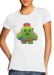 T-Shirt Manche courte cold rond femme Brawl Stars Spike Cactus
