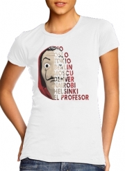 T-Shirt Manche courte cold rond femme Casa de Papel Mask Vilain