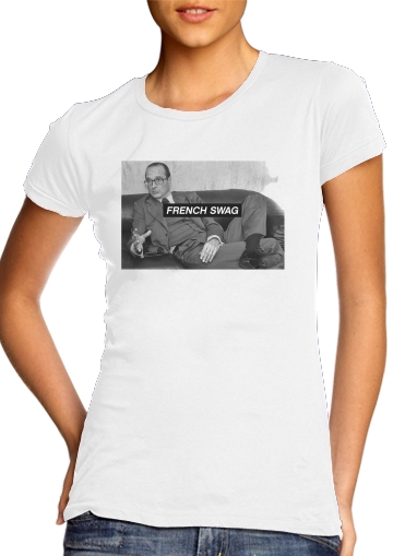 T-Shirt Manche courte cold rond femme Chirac French Swag