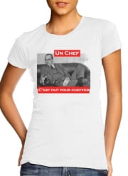 T-Shirt Manche courte cold rond femme Chirac Un Chef cest fait pour cheffer