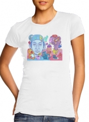 T-Shirt Manche courte cold rond femme Colorful and creepy creatures