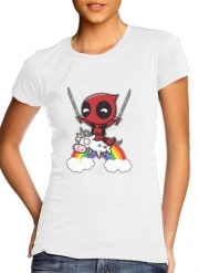 T-Shirt Manche courte cold rond femme Deadpool Unicorn