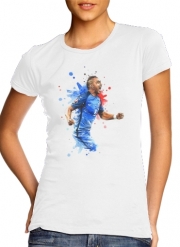 T-Shirt Manche courte cold rond femme Dimitri Payet Peinture Fan Art France Team 