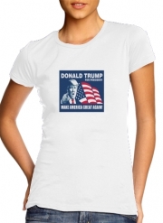 T-Shirt Manche courte cold rond femme Donald Trump Make America Great Again
