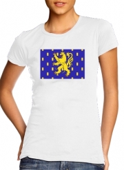 T-Shirt Manche courte cold rond femme Drapeau de la Franche Comté