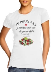 T-Shirt Manche courte cold rond femme EVJF Cadeau enterrement vie de jeune fille personnalisable avec date ou texte