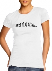 T-Shirt Manche courte cold rond femme Evolution of Kayak Born to do Kayak