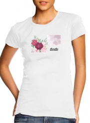 T-Shirt Manche courte cold rond femme Logo Fleuriste avec texte personnalisable