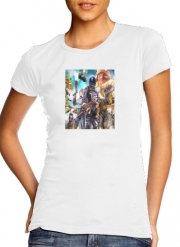 T-Shirt Manche courte cold rond femme Fortnite Artwork avec skins et armes