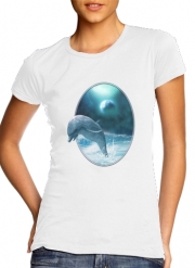 T-Shirt Manche courte cold rond femme Freedom Of Dolphins