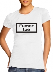 T-Shirt Manche courte cold rond femme Fumer Tue