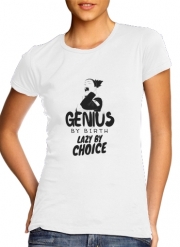 T-Shirt Manche courte cold rond femme Genius by birth Lazy by Choice Shikamaru tribute