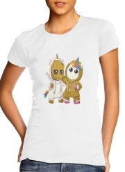 T-Shirt Manche courte cold rond femme Groot x Licorne
