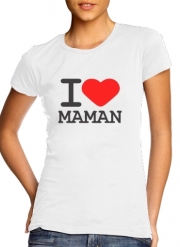 T-Shirt Manche courte cold rond femme I love Maman