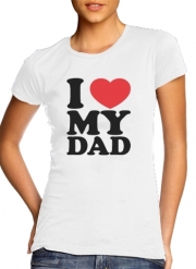 T-Shirt Manche courte cold rond femme I love my DAD