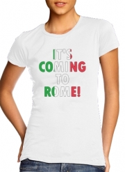T-Shirt Manche courte cold rond femme Its coming to Rome